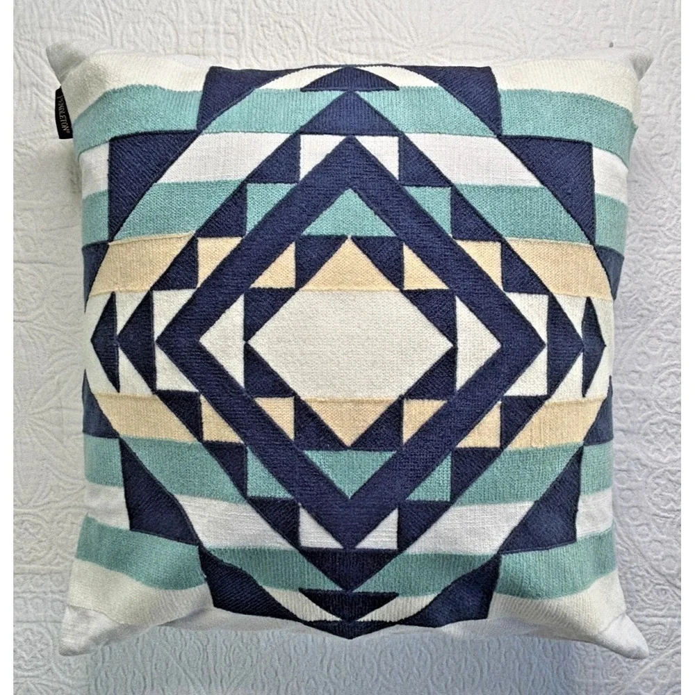 Pendleton 100% Cotton Covered Pillow Throws Qty 2 19x19